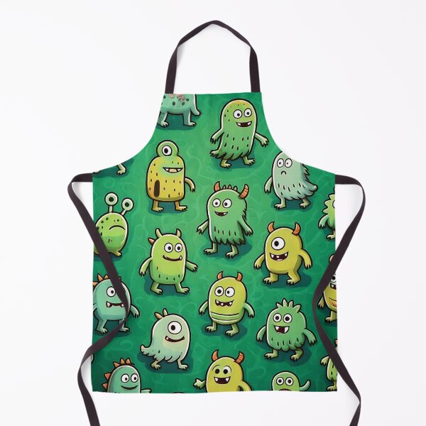 Item preview, Green Monsters Pattern designed and sold by ArtFactoryAI.