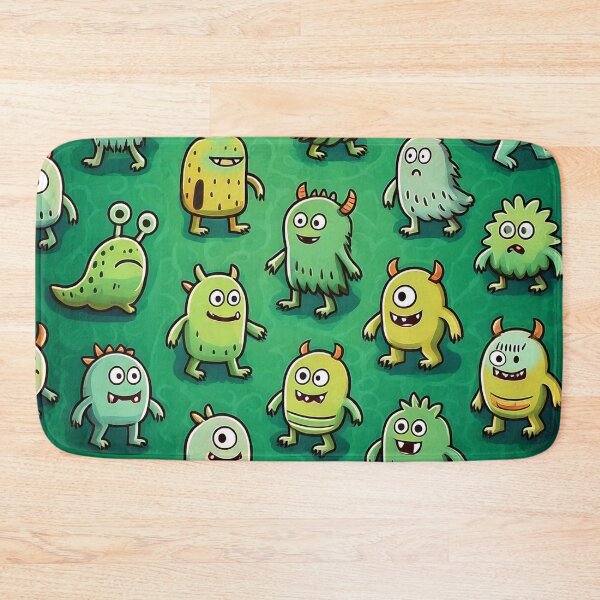 Item preview, Green Monsters Pattern designed and sold by ArtFactoryAI.