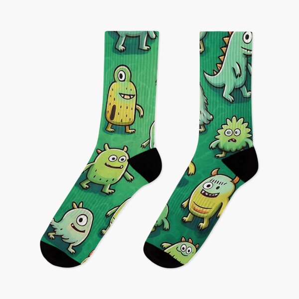 Item preview, Green Monsters Pattern designed and sold by ArtFactoryAI.