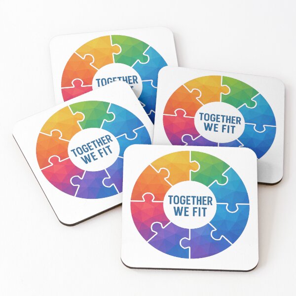Item preview, Together We Fit Colorful Puzzle Circle designed and sold by paververisgroup.