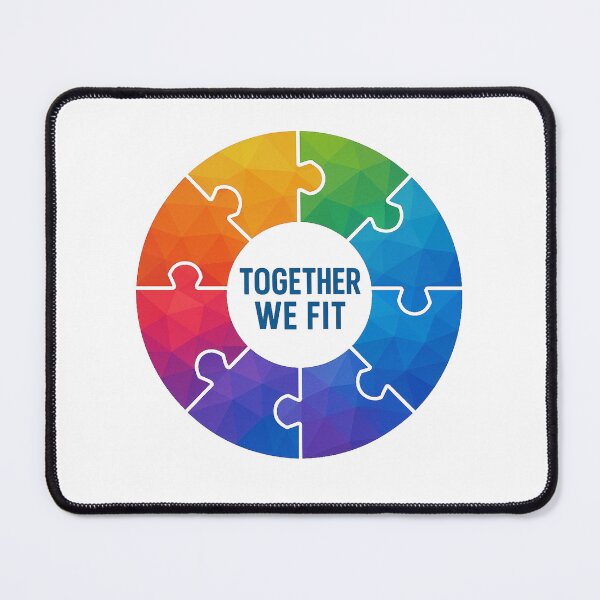 Item preview, Together We Fit Colorful Puzzle Circle designed and sold by paververisgroup.