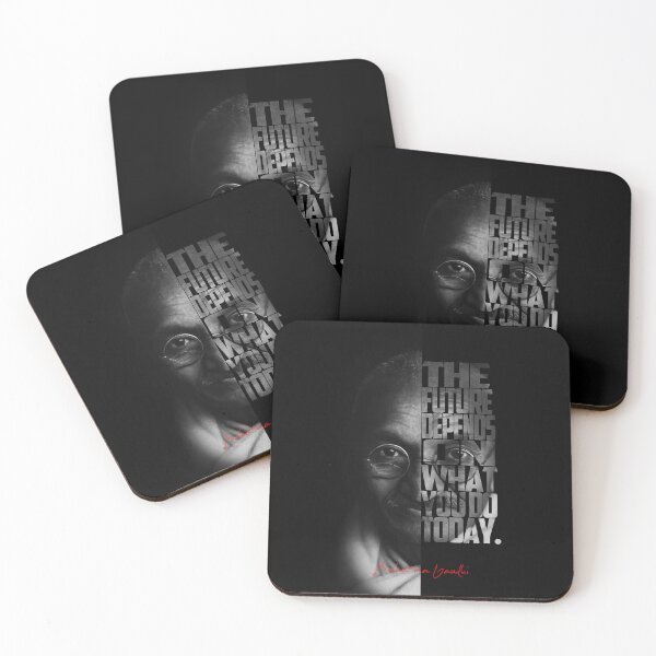 Item preview, Mahatma Gandhi – Minimalist Split-Face Typography Portrait designed and sold by Enea Kelo.