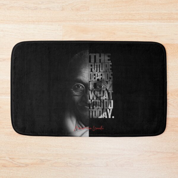 Item preview, Mahatma Gandhi – Minimalist Split-Face Typography Portrait designed and sold by Enea Kelo.