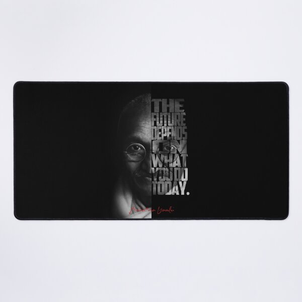 Item preview, Mahatma Gandhi – Minimalist Split-Face Typography Portrait designed and sold by Enea Kelo.