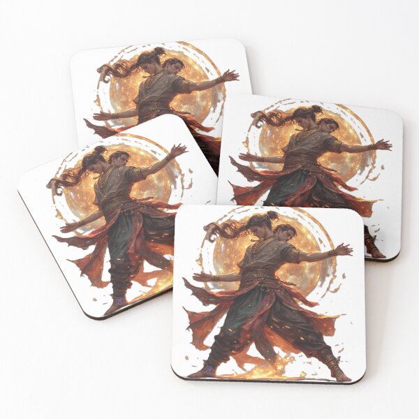 Item preview, Twin Flame Sun Dancers – Mythic Fantasy Illustration by NegarTv Designs designed and sold by NegarTv Designs.