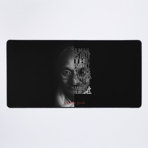 Item preview, Mahatma Gandhi – Minimalist Split-Face Typography Portrait designed and sold by Enea Kelo.