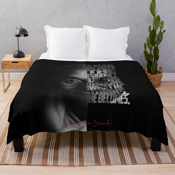Item preview, Mahatma Gandhi – Minimalist Split-Face Typography Portrait designed and sold by Enea Kelo.
