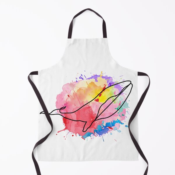 Item preview, Whale Line Art Watercolor – Minimalist Color Splash Animal Design designed and sold by TheFlowerreeb.