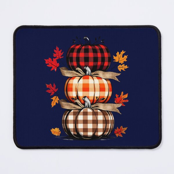 Item preview, Plaid Pumpkin Stack | Rustic Fall Farmhouse designed and sold by Harmon Luxe Studio .