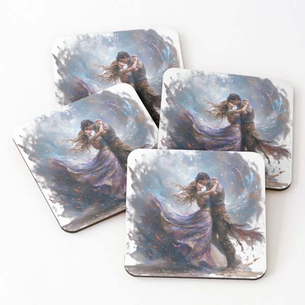 Item preview, Starlit Embrace – Celestial Lovers Dance Illustration by NegarTv Designs designed and sold by NegarTv Designs.