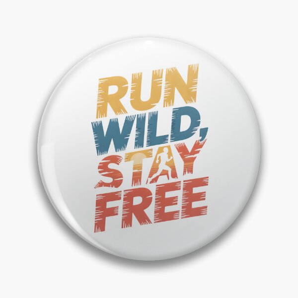 Item preview, Run Wild Stay Free – Retro Running designed and sold by PrintAtelier.
