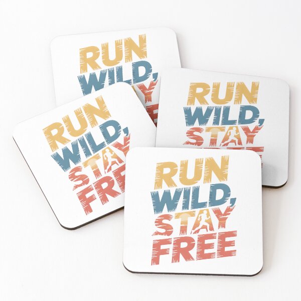 Item preview, Run Wild Stay Free – Retro Running designed and sold by PrintAtelier.