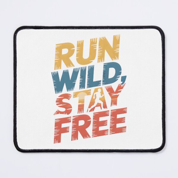 Item preview, Run Wild Stay Free – Retro Running designed and sold by PrintAtelier.