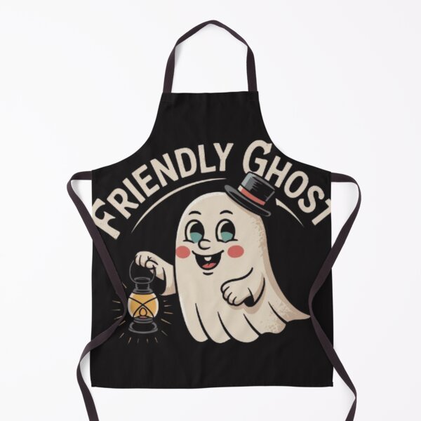 Item preview, Friendly Ghost | Cute Vintage Halloween Ghost with Lantern | Retro Spooky Fun designed and sold by dortmond.