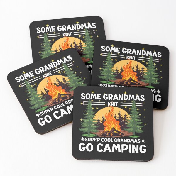 Item preview, Funny Camping Grandma Design – “Some Grandmas Knit, Super Cool Grandmas Go Camping” Outdoor Nature Quote designed and sold by Sun Sand & Sea Art.