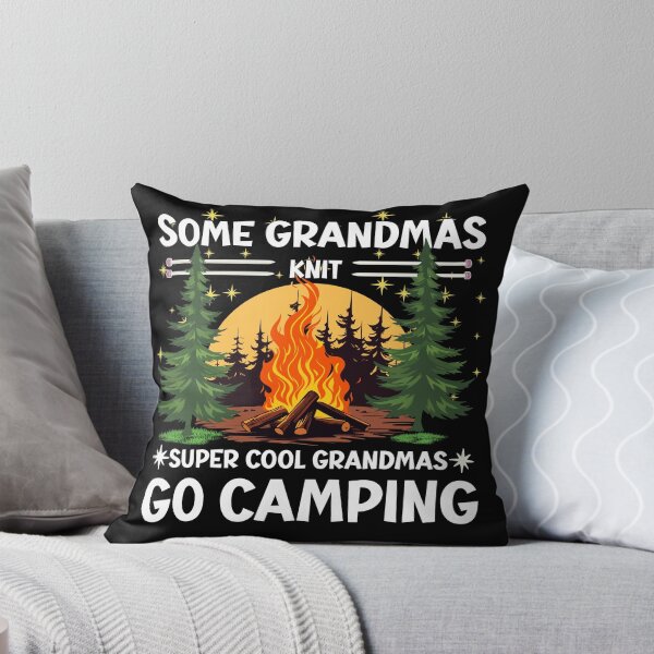 Item preview, Funny Camping Grandma Design – “Some Grandmas Knit, Super Cool Grandmas Go Camping” Outdoor Nature Quote designed and sold by Sun Sand & Sea Art.