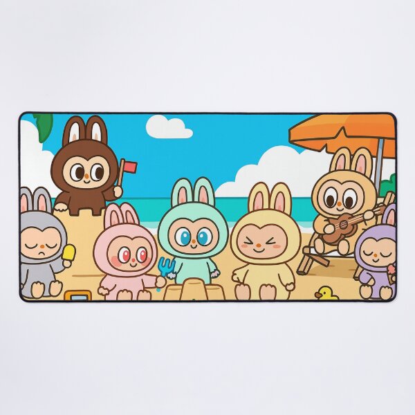 Item preview, Labubu at the Beach Cartoon Style designed and sold by Labutoon.