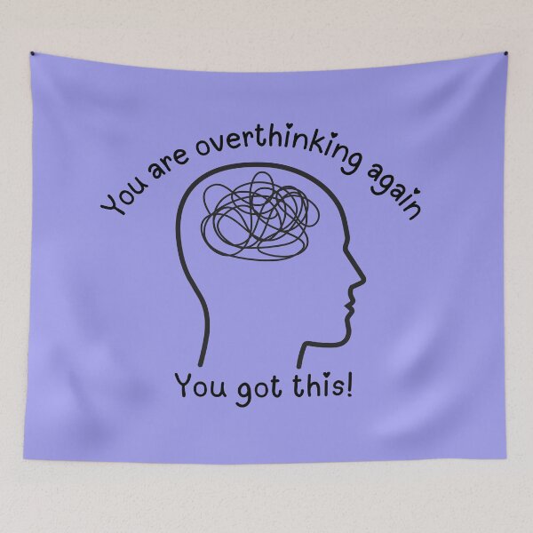 Item preview, Overthinking Again - Inspirational quote designed and sold by Tao's Inspired Hands.