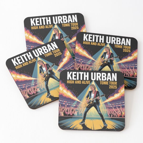 Item preview, Keith Urban High and Alive Tour 2025 | Colorful Live Concert Poster | Country Rock Music Art designed and sold by dortmond.