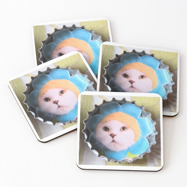 Item preview, Flower cat bottle cap  designed and sold by arfff.