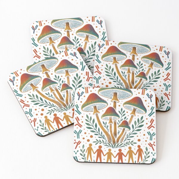 Item preview, Vibrant Mushroom Unity - Nature Inspired designed and sold by Mugs Magnets Stickers.