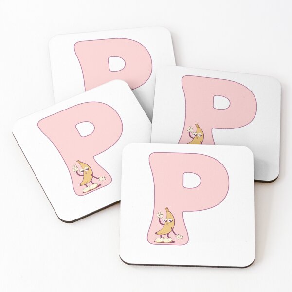 Aperçu de l'œuvre Lettre rose groovy p créée et vendue par BritishDelights.