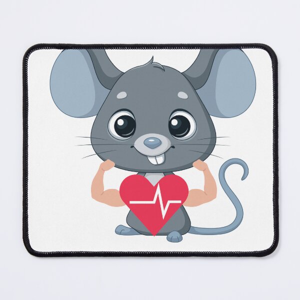 Item preview, Athletic Rat – Cute Sporty Mouse with Strong Heartbeat designed and sold by Pixelaire.