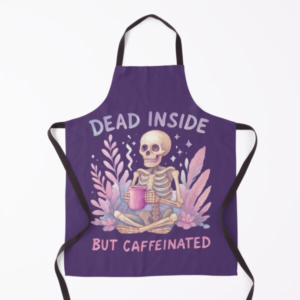Item preview, Dead Inside but Caffeinated – Skeleton with Coffee Sweet and Spooky Pastel Goth Design designed and sold by baggycatsworld.