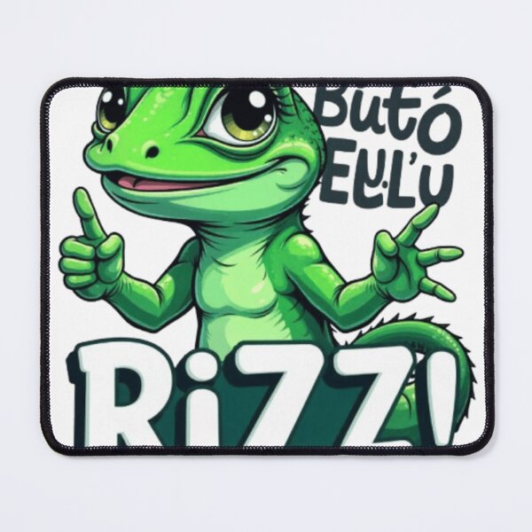 Item preview, Lizard Meme – Delulu Rizz Gecko designed and sold by Taha Art Designs.