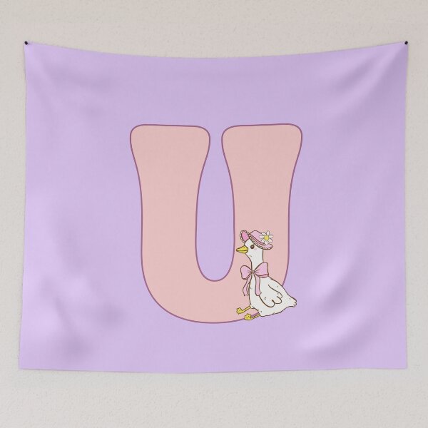 Item preview, Pink groovy letter u designed and sold by BritishDelights.