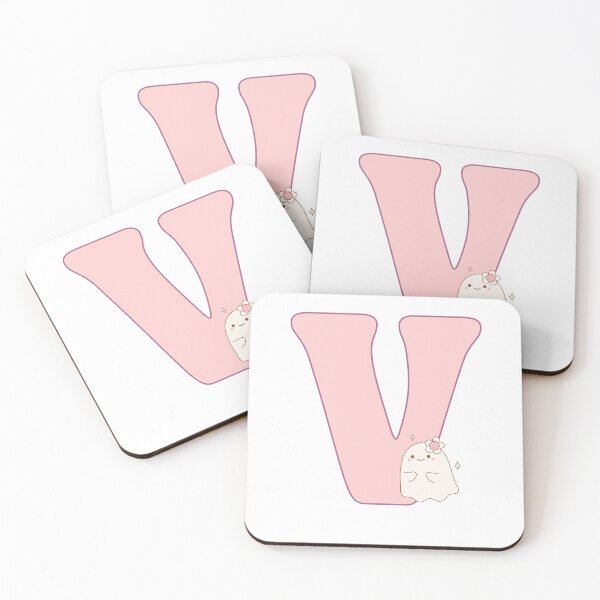 Item preview, Pink groovy letter v designed and sold by BritishDelights.
