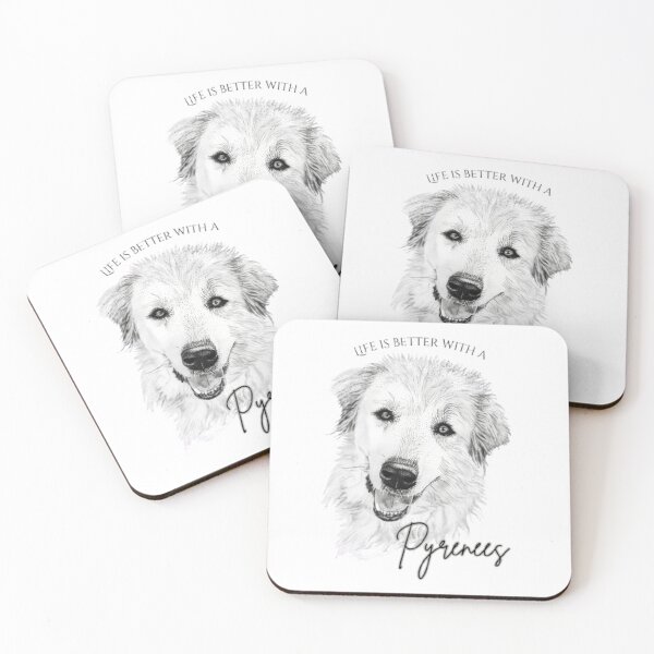 Item preview, Life is Better with a Pyrenees designed and sold by Cora Worthington Art.