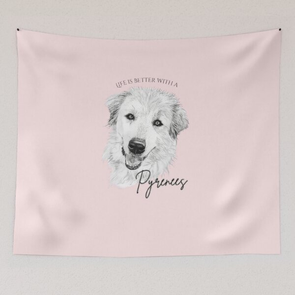 Item preview, Life is Better with a Pyrenees designed and sold by Cora Worthington Art.