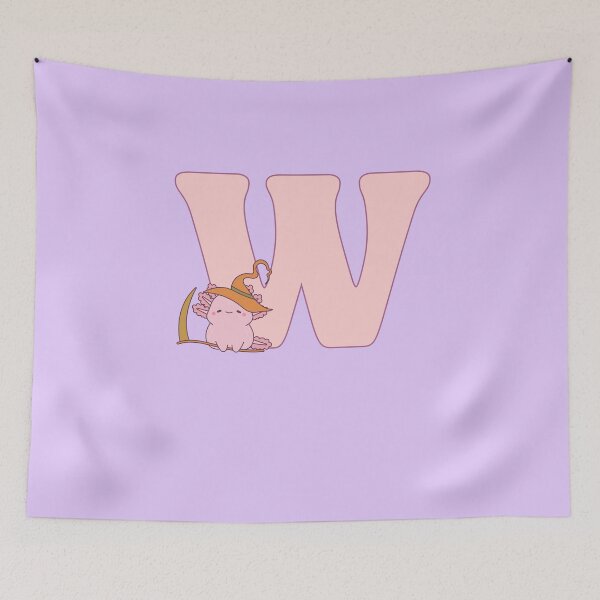 Item preview, Pink groovy letter w designed and sold by BritishDelights.