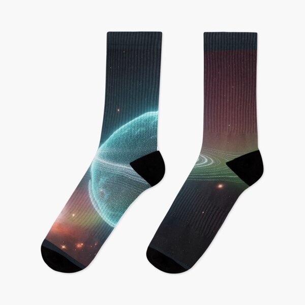 Item preview, Holographic Ringed Planet in a Neon Nebula designed and sold by Space Journey Planner.