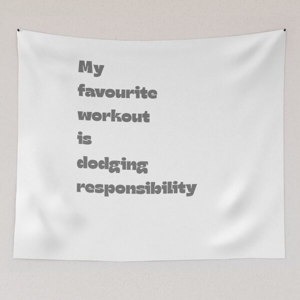 Item preview, My Favourite Workout Is Dodging Responsibility – Funny Gamer & Lazy Humor T-Shirt designed and sold by Treestumpc.