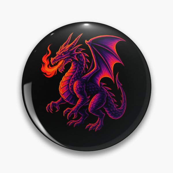 Item preview, NeonDragon – Fire of the Retro Skies designed and sold by Qopta.