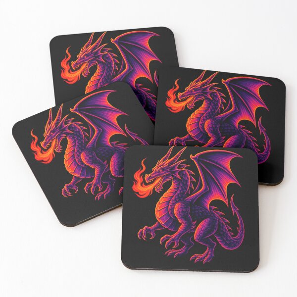 Item preview, NeonDragon – Fire of the Retro Skies designed and sold by Qopta.