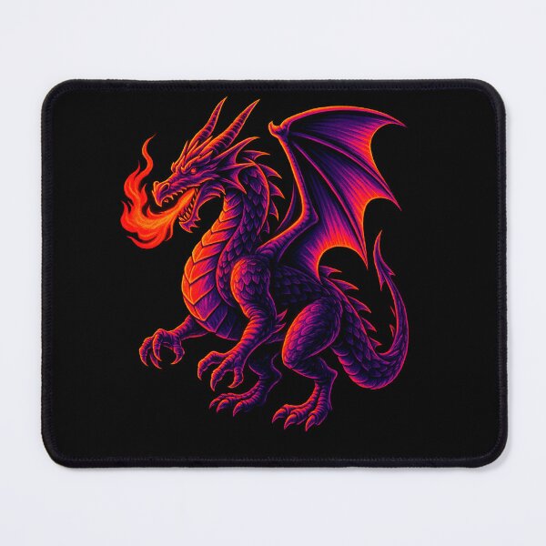 Item preview, NeonDragon – Fire of the Retro Skies designed and sold by Qopta.