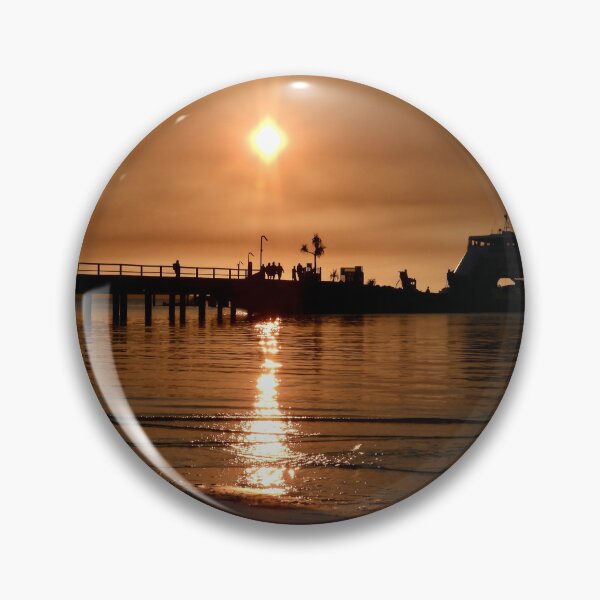 Item preview, Kingfisher Bay resort smoky sunset barge and Jetty designed and sold by Mark Grimsley.