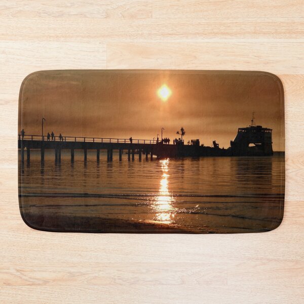 Item preview, Kingfisher Bay resort smoky sunset barge and Jetty designed and sold by Mark Grimsley.