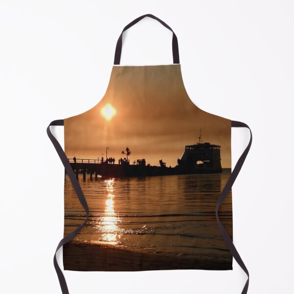 Item preview, Kingfisher Bay resort smoky sunset barge and Jetty designed and sold by Mark Grimsley.