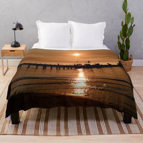 Item preview, Kingfisher Bay resort smoky sunset barge and Jetty designed and sold by Mark Grimsley.