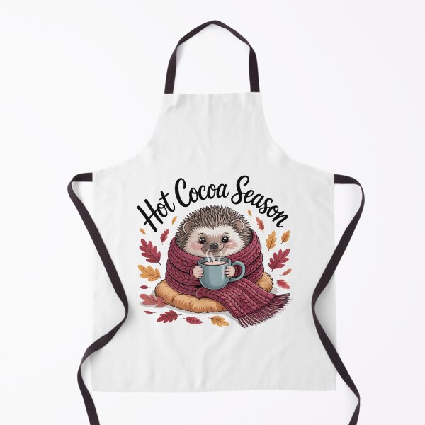 Item preview, Hot Cocoa Season — Cozy Hedgehog & Fall Leaves designed and sold by MagicWander.