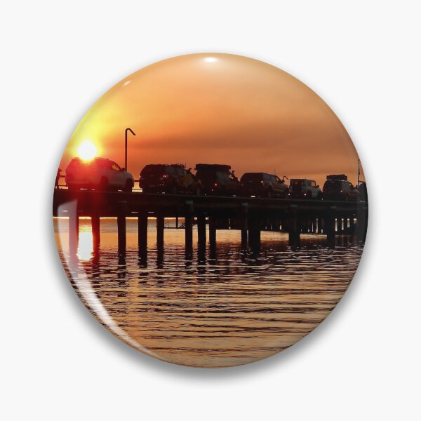 Item preview, Kingfisher Bay resort cars on jetty sunset designed and sold by Mark Grimsley.