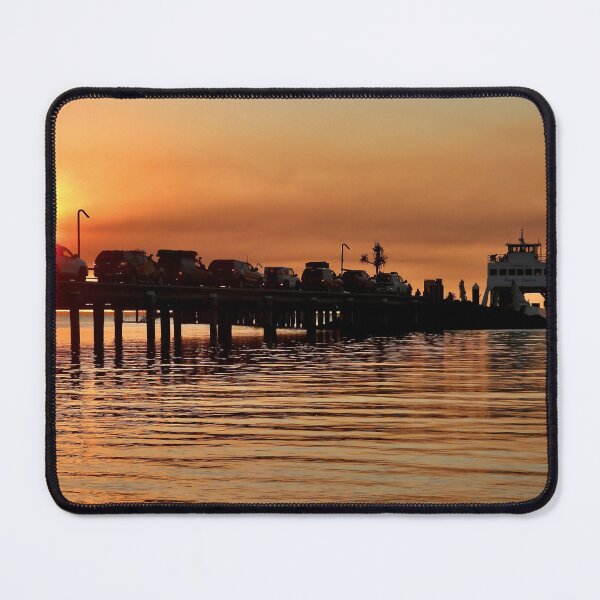 Item preview, Kingfisher Bay resort cars on jetty sunset designed and sold by Mark Grimsley.