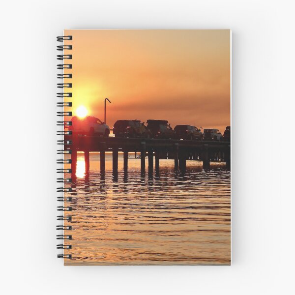 Item preview, Kingfisher Bay resort cars on jetty sunset designed and sold by Mark Grimsley.