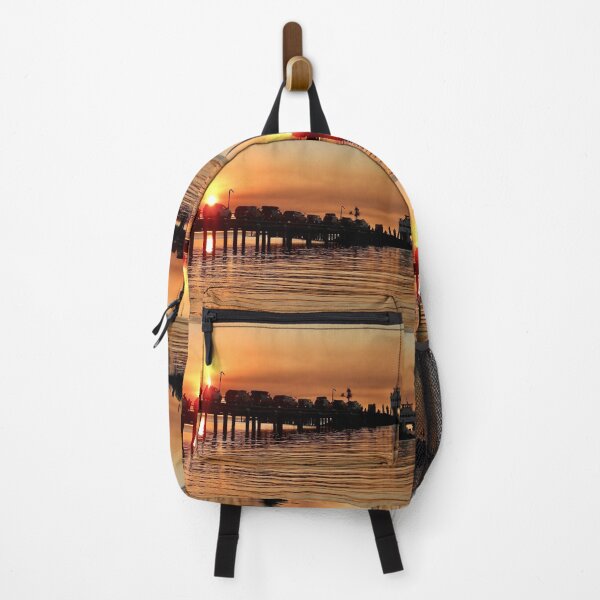 Item preview, Kingfisher Bay resort cars on jetty sunset designed and sold by Mark Grimsley.