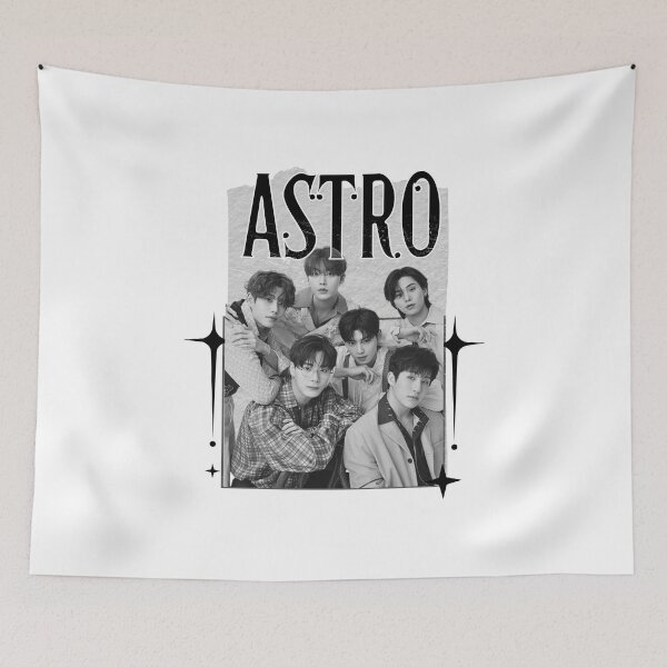 Item preview, Astro Kpop Boy group Scrapbook Collage Cozy Y2K Vintage Design designed and sold by HELL0WBELLO.