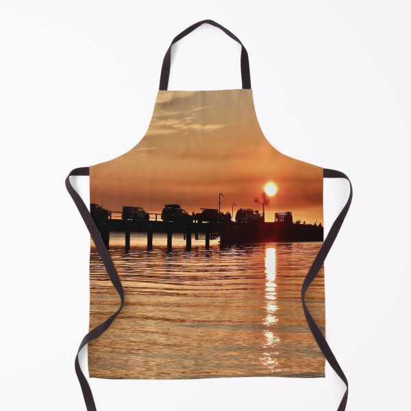 Item preview, Kingfisher Bay resort jetty sunset cars leave designed and sold by Mark Grimsley.